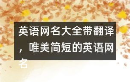 网名大全英文,精选英文网名大全解析