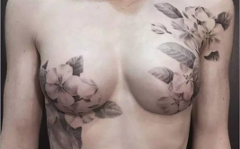 女生纹身纹乳房视频上疼么,揭秘女性纹身疼痛体验